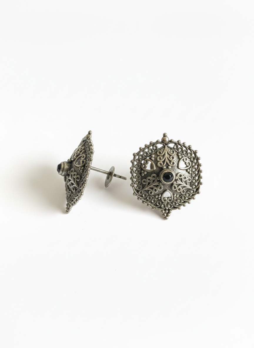 Metal Studs Earrings-469