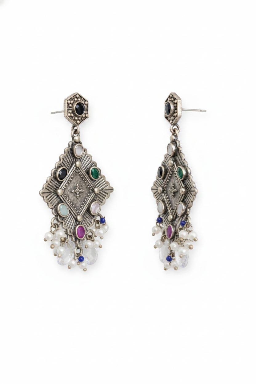 Metal Dangler Earrings-528