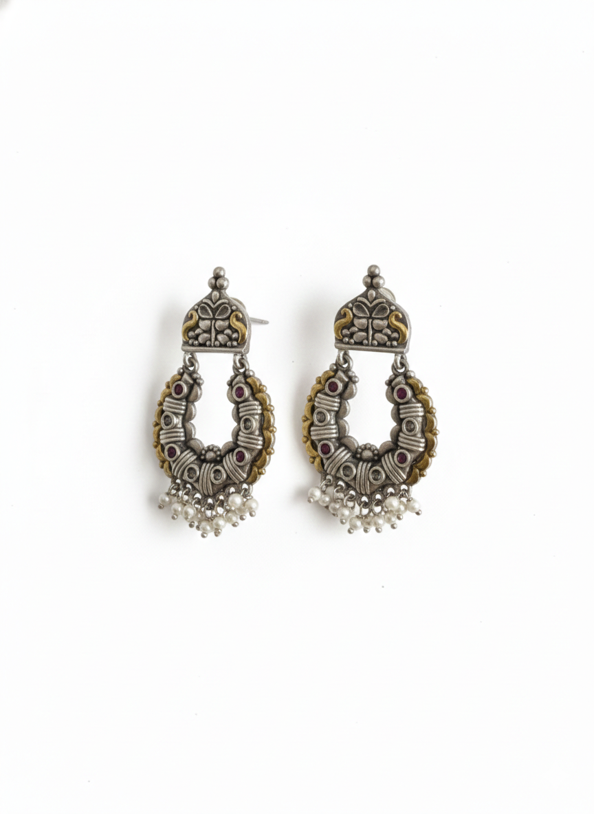 Metal Dangler Earrings-577