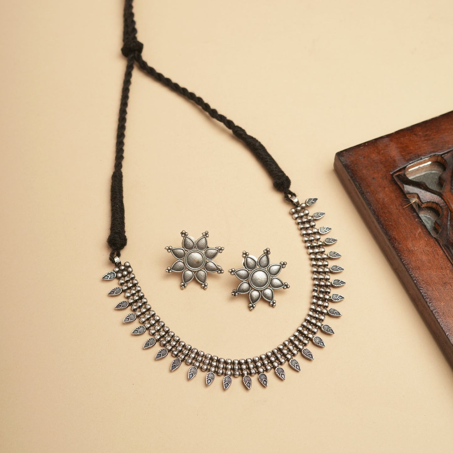 German silver Brass necklace set perfect for Navratri