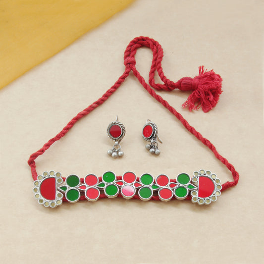 Artisan Navratri Glass Choker