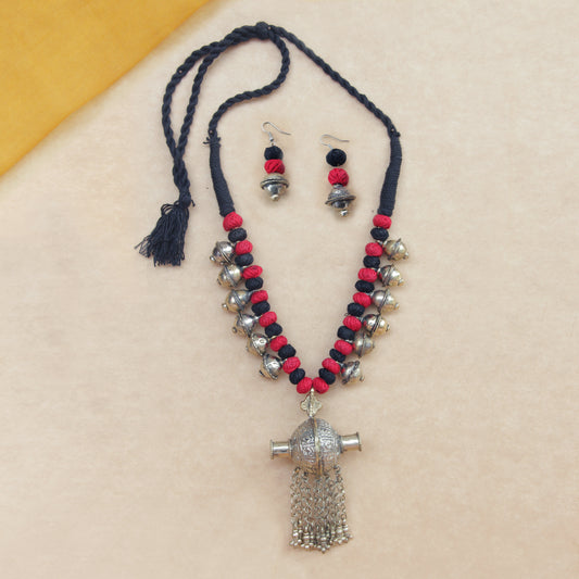 Bohemian Afghani Necklace for Navratri Looks