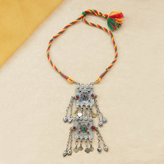 Bohemian Afghani Necklace for Navratri Looks