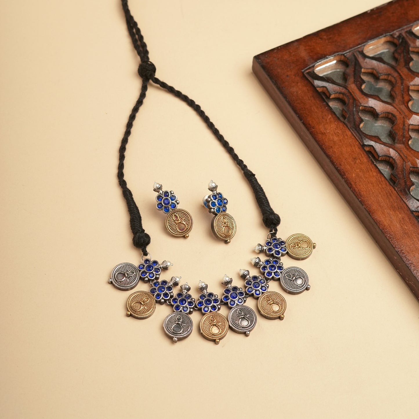 kids German silver Navratri jewelry set