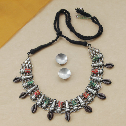 Classic Harmony Silver Thread Necklace