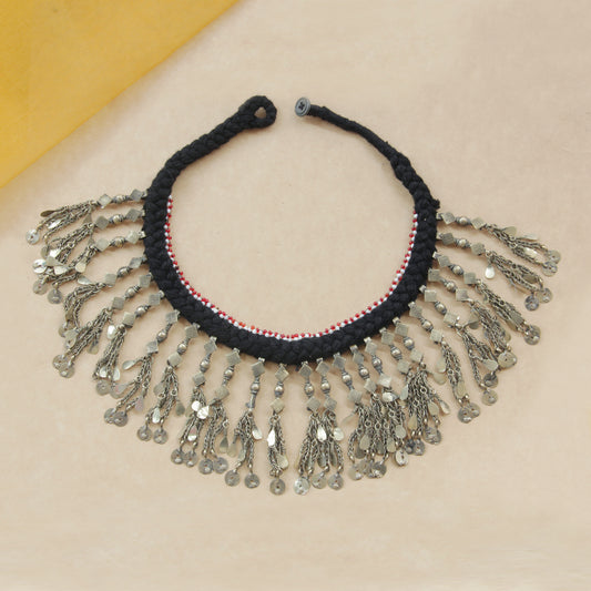 Bohemian Afghani Necklace for Navratri Looks