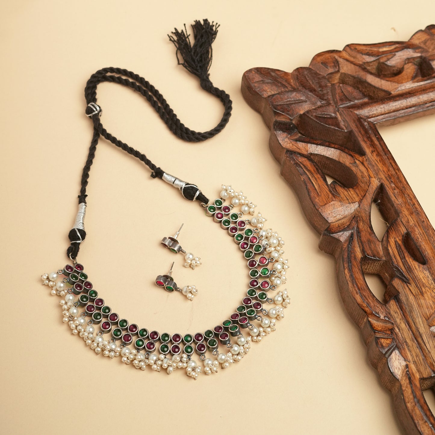 German silver Brass Necklace set perfect for Navratri