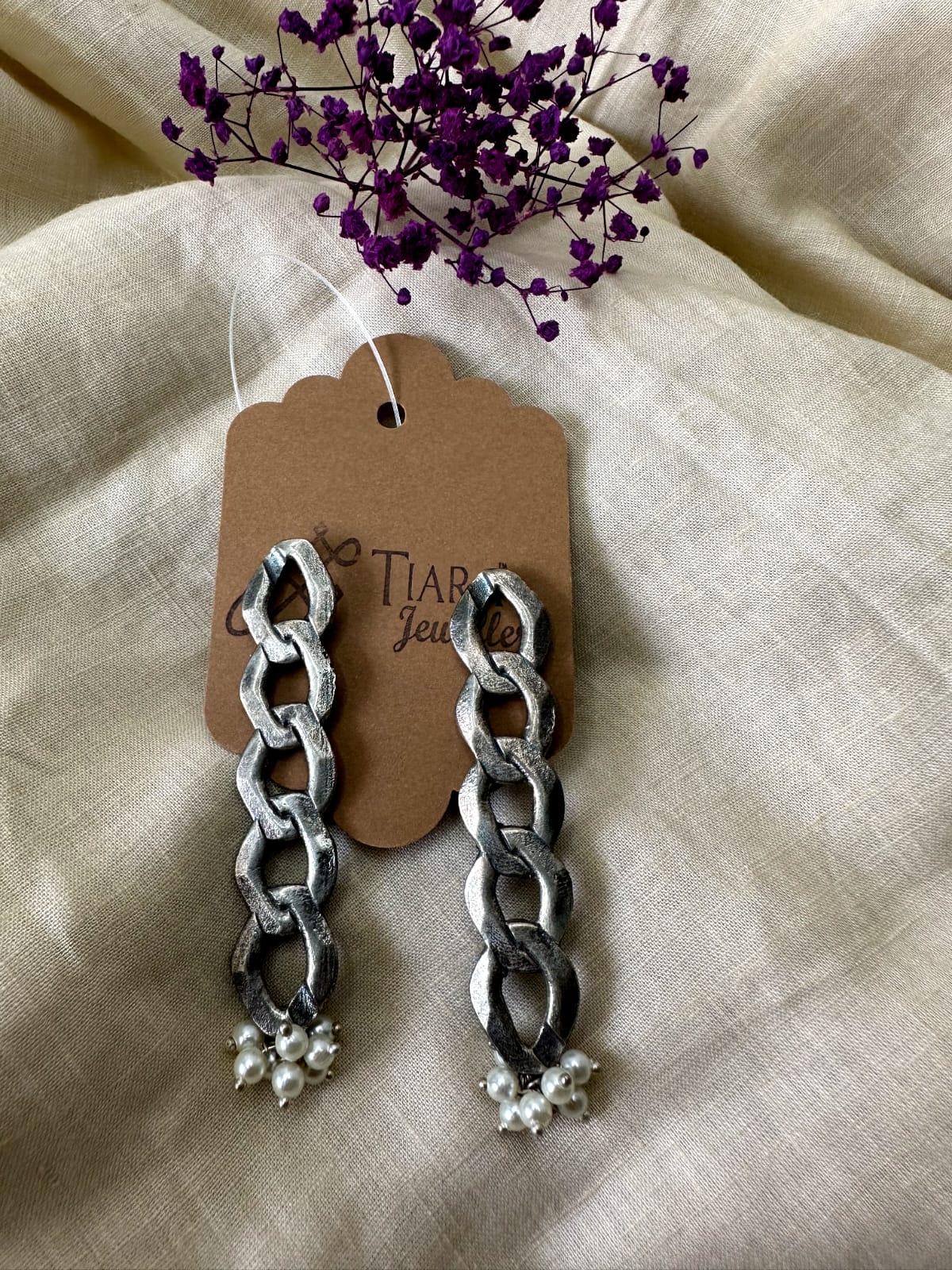 German Silver Long Earrings In Sale For Women & Girls