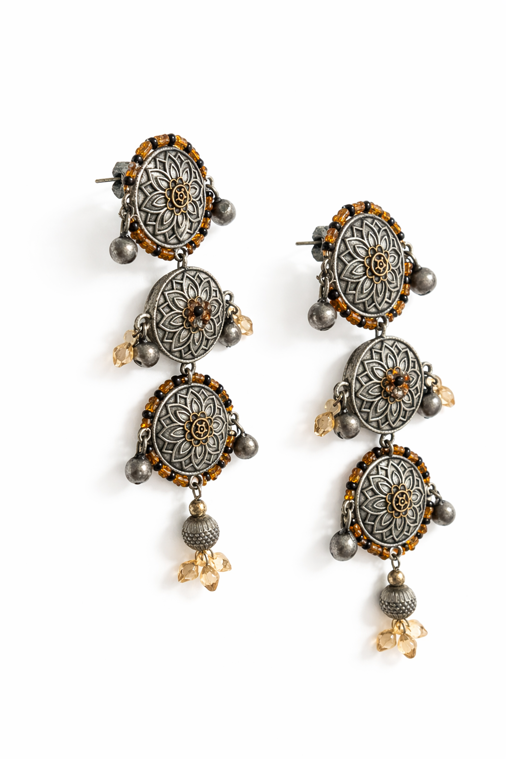 Metal Dangler Earrings-575