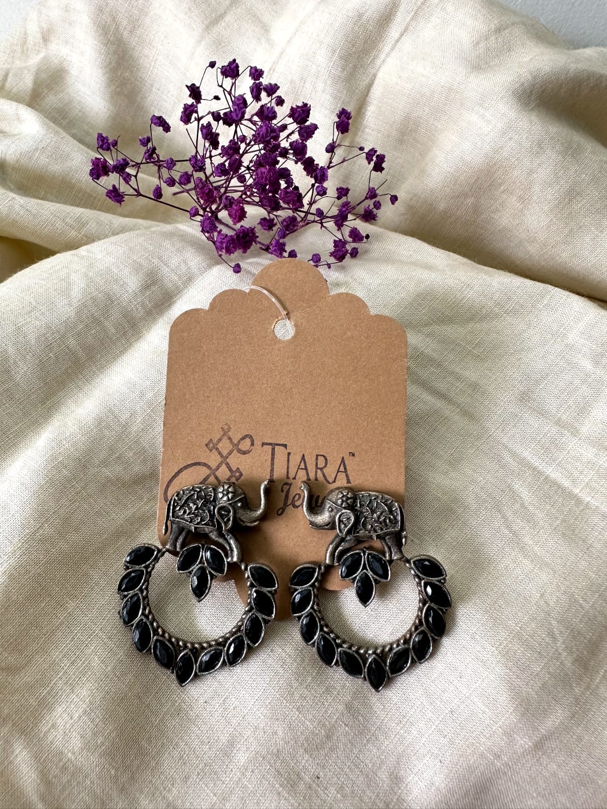 German Silver elephant earrings in sale for women & Girls