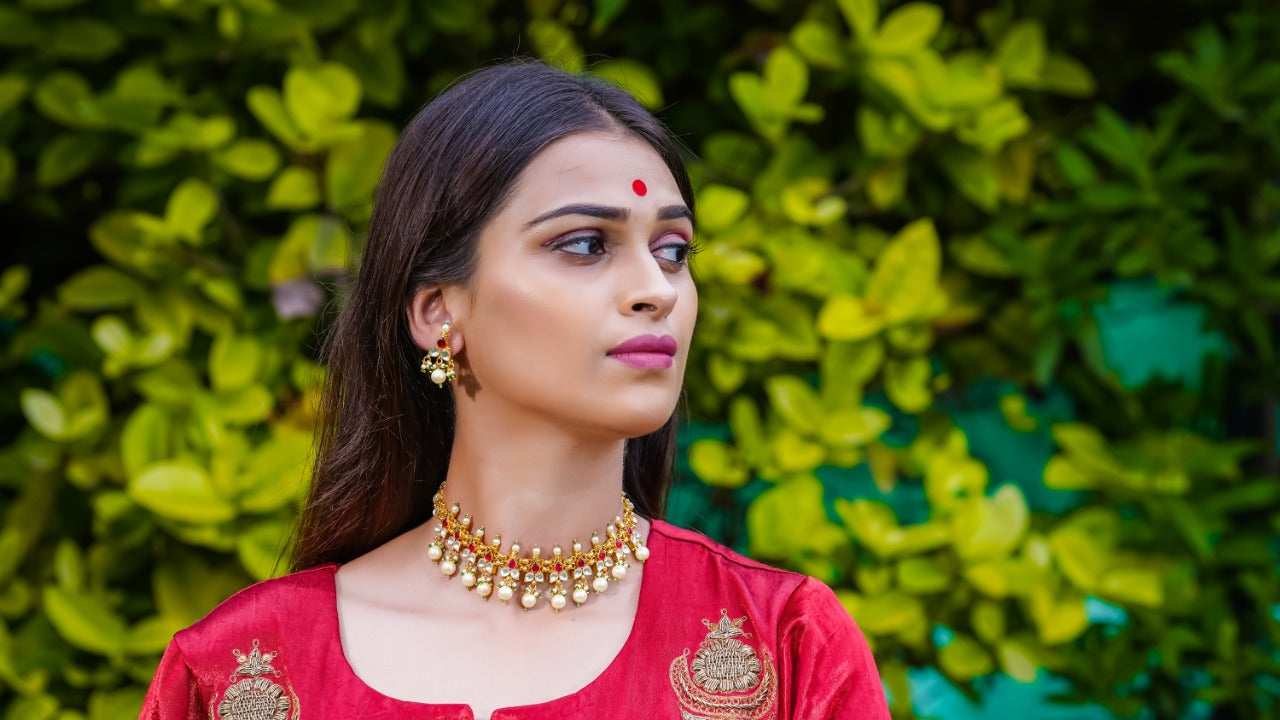 jadau kundan Necklace set