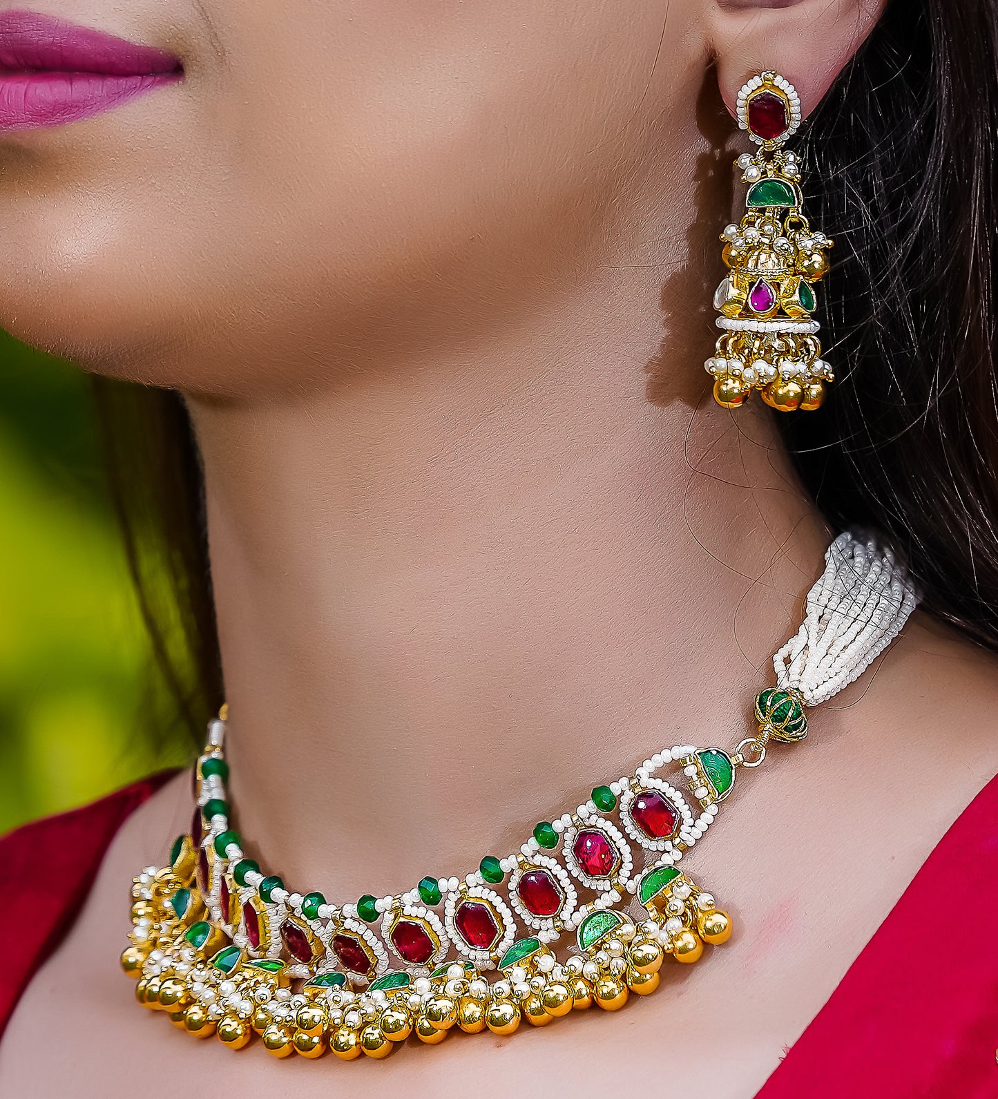 jadau kundan Necklace set (MER-04)