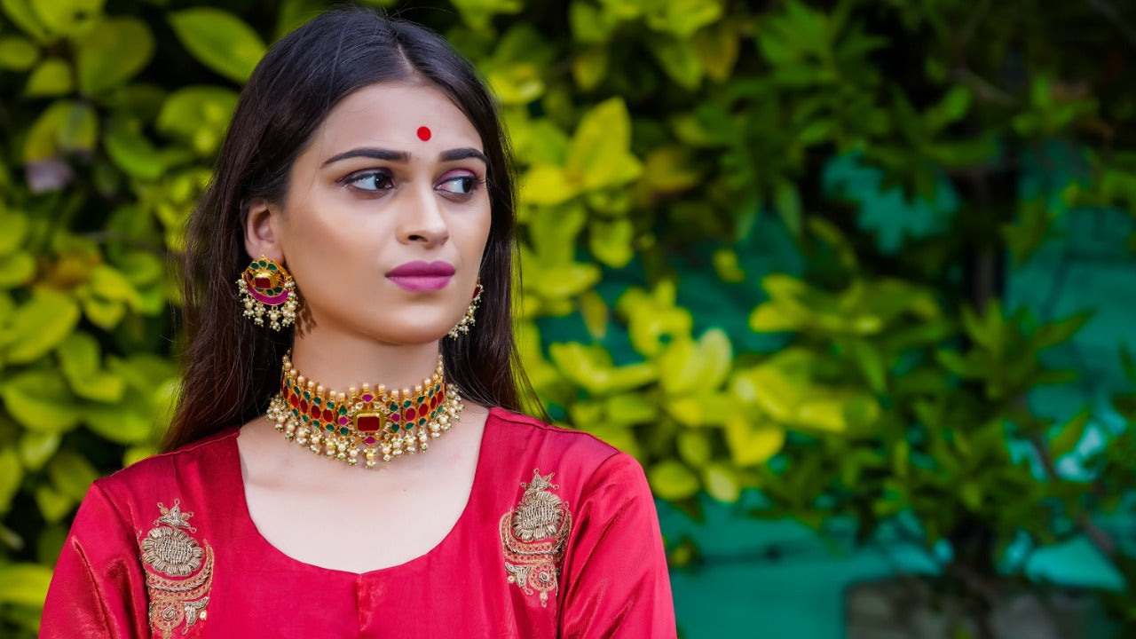 jadau kundan Necklace set (MER-06)