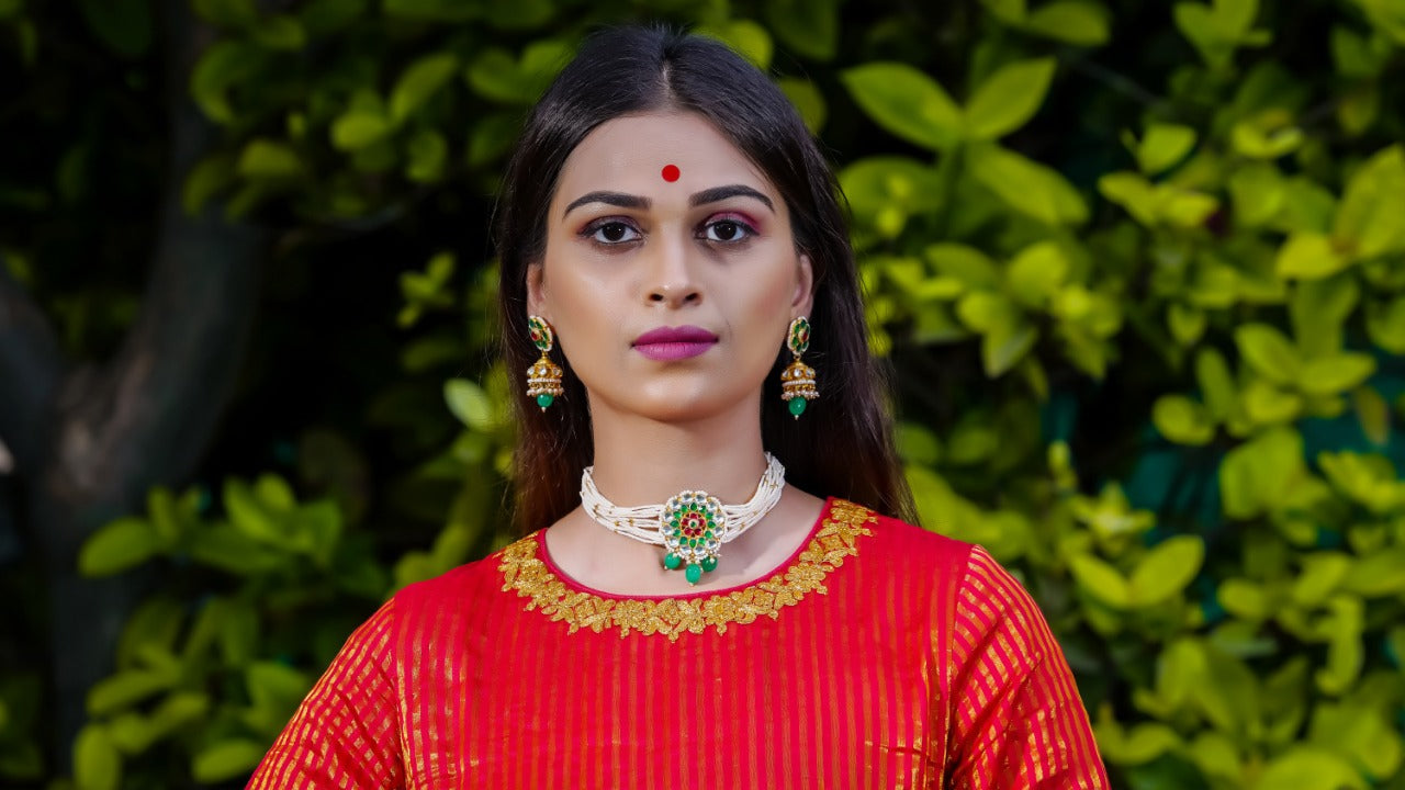 jadau kundan Necklace set (MER-03)