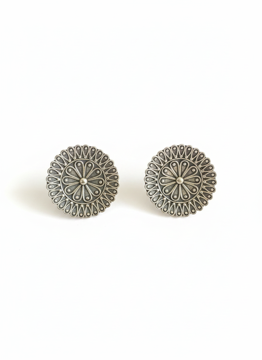 FLORAL STUDS EARRINGS-448