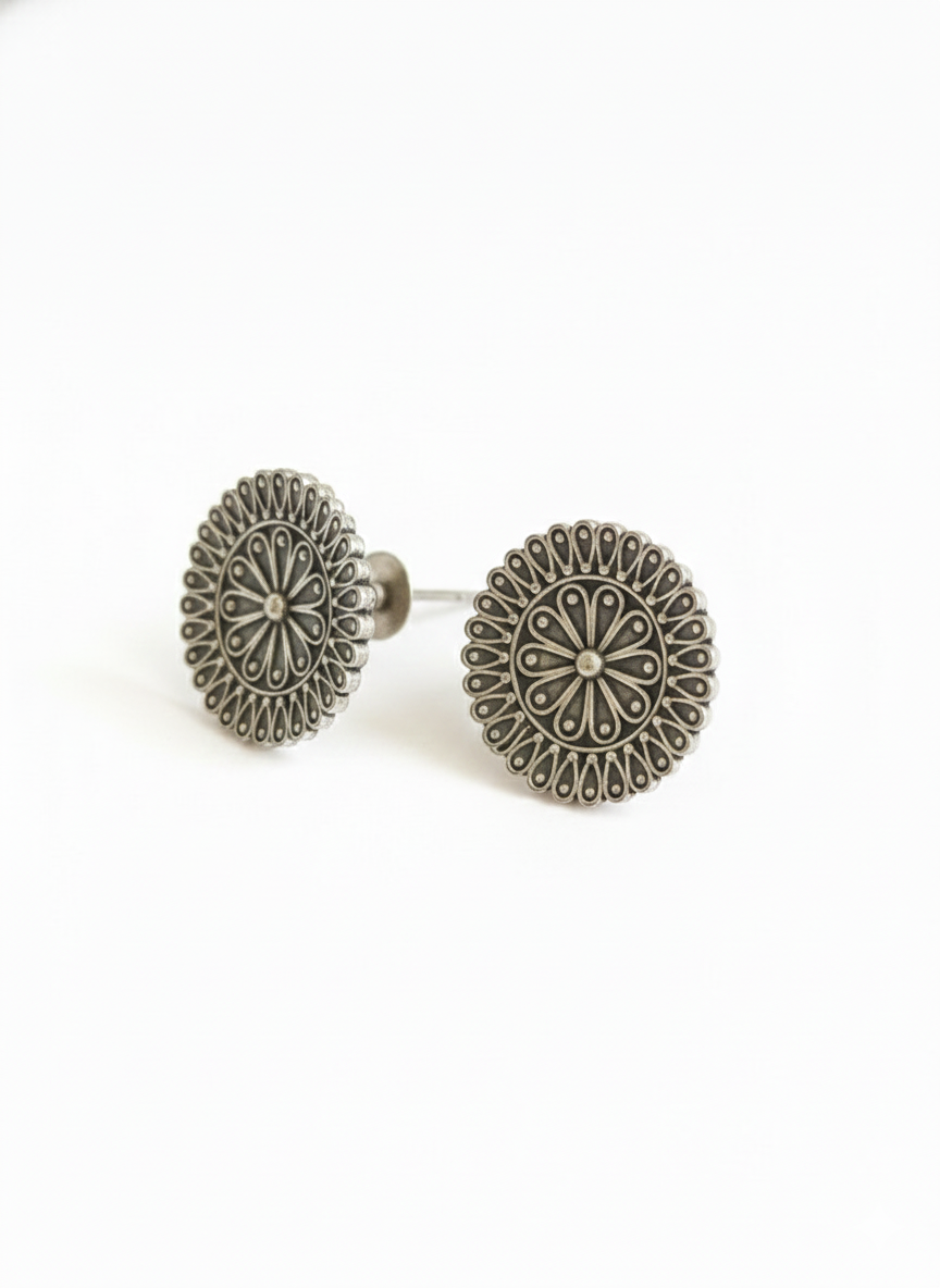 FLORAL STUDS EARRINGS-448