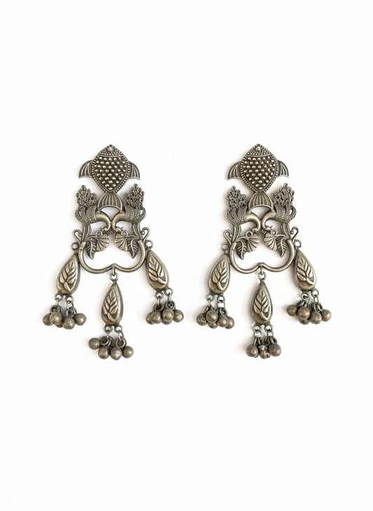 Fish Statement Metal Dangler Earrings-461
