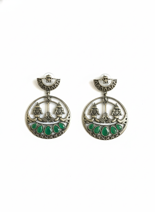 Metal Dangler Earrings-496