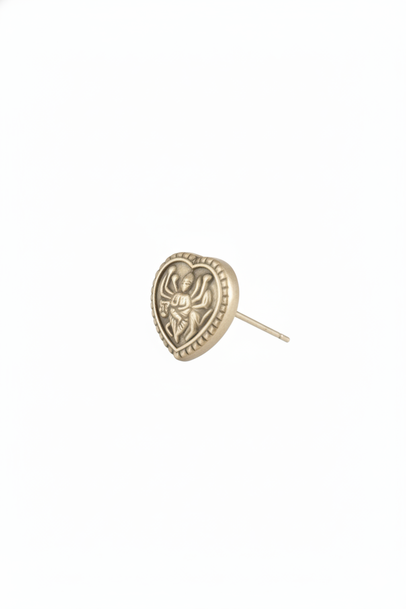 Temple Heart Studs -468