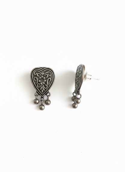 Heart Textured Metal Studs-476