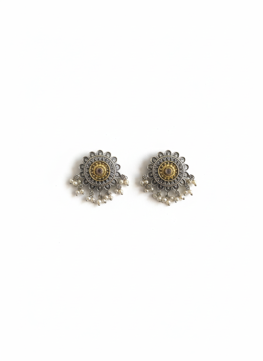 Metal Floral Studs-502