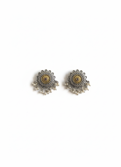 Metal Floral Studs-502