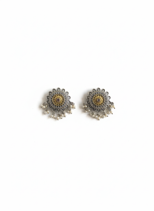 Metal Floral Studs-502