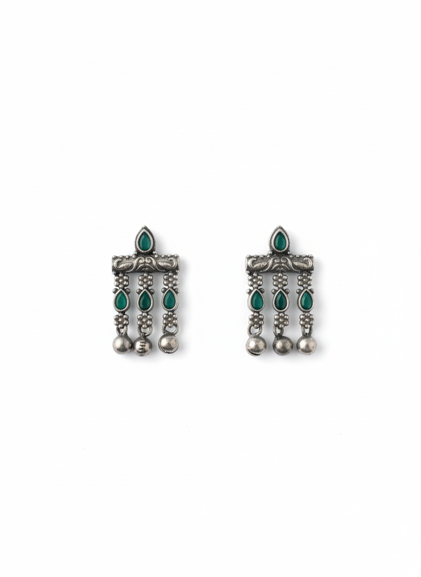 Ethnic Green Studs-505