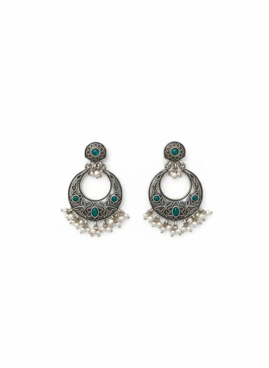 Metal chand  Dangler Earrings-513