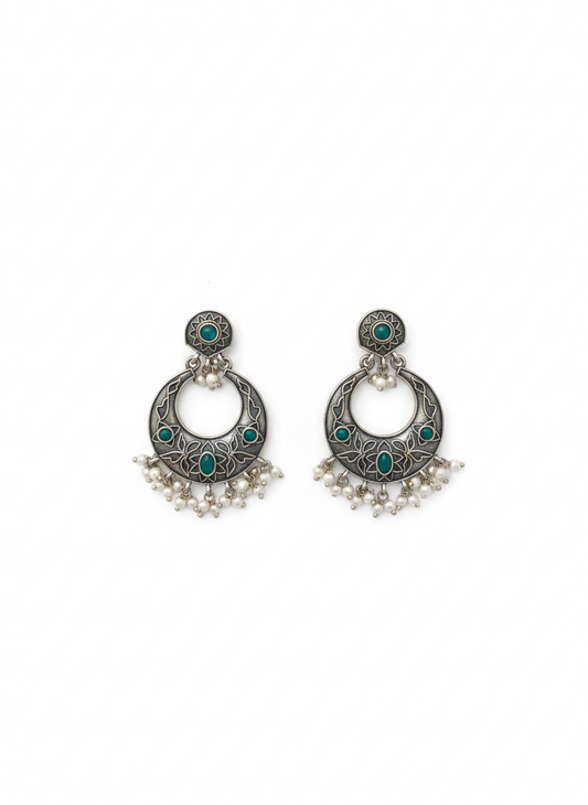 Metal chand  Dangler Earrings-513