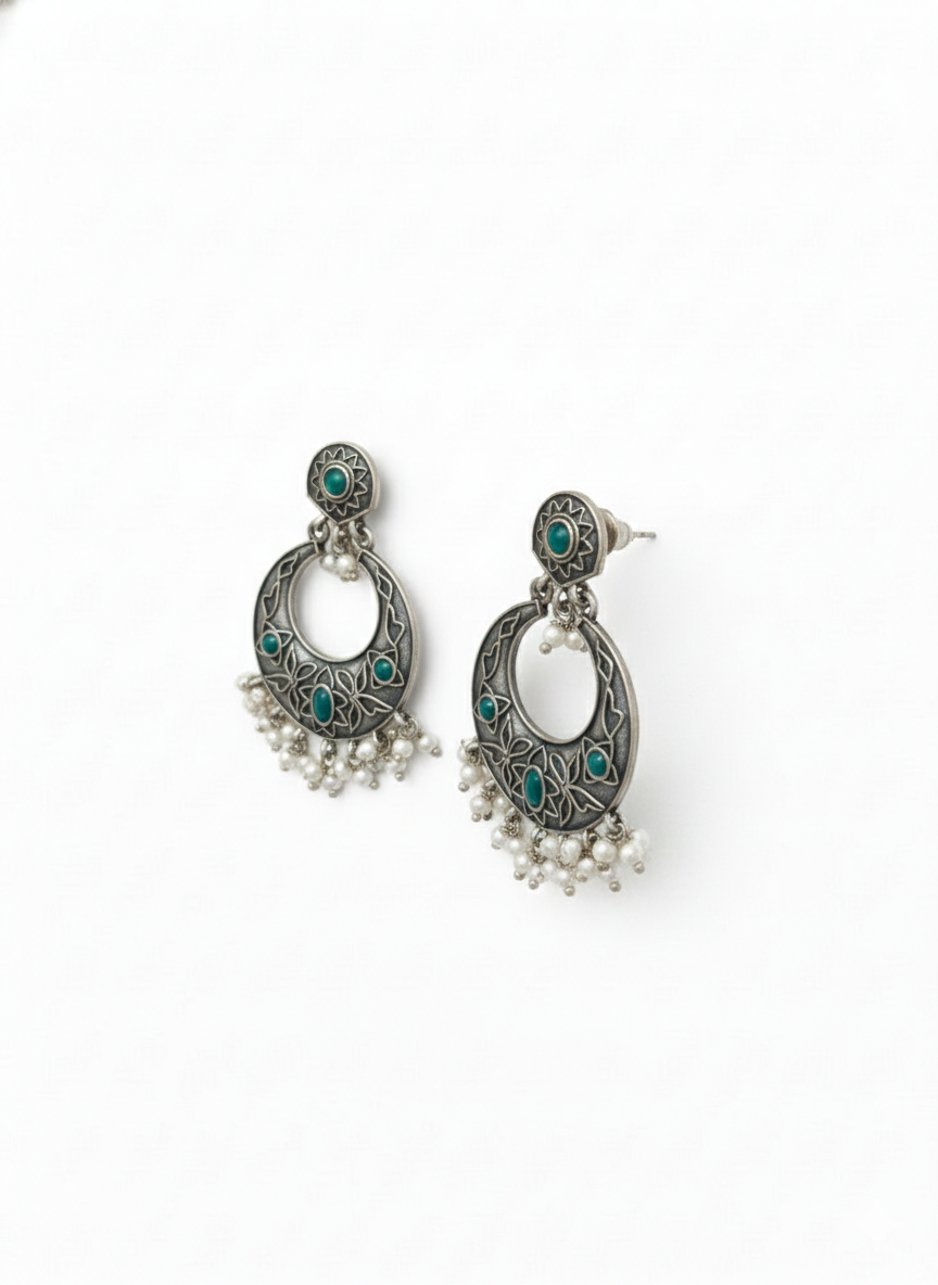 Metal chand  Dangler Earrings-513