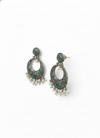 Metal chand  Dangler Earrings-513