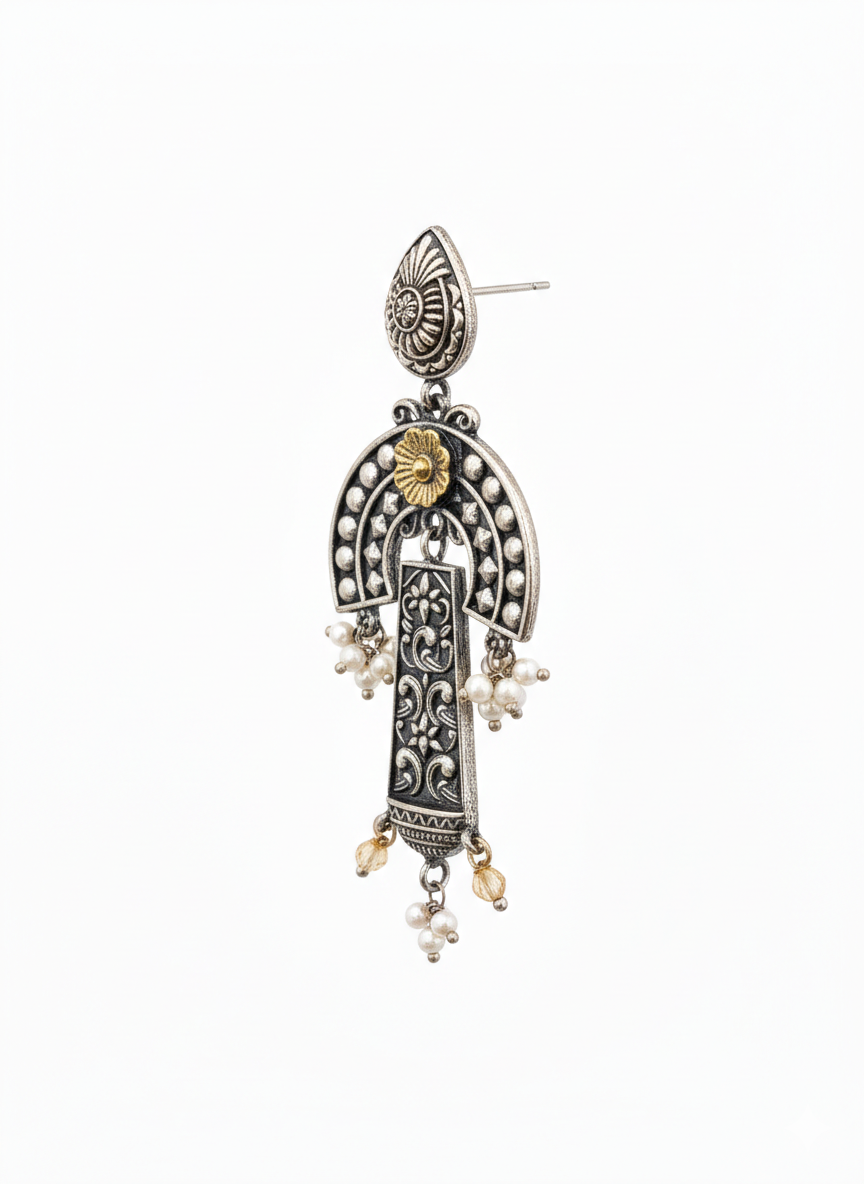 Metal Dangler Earrings-527