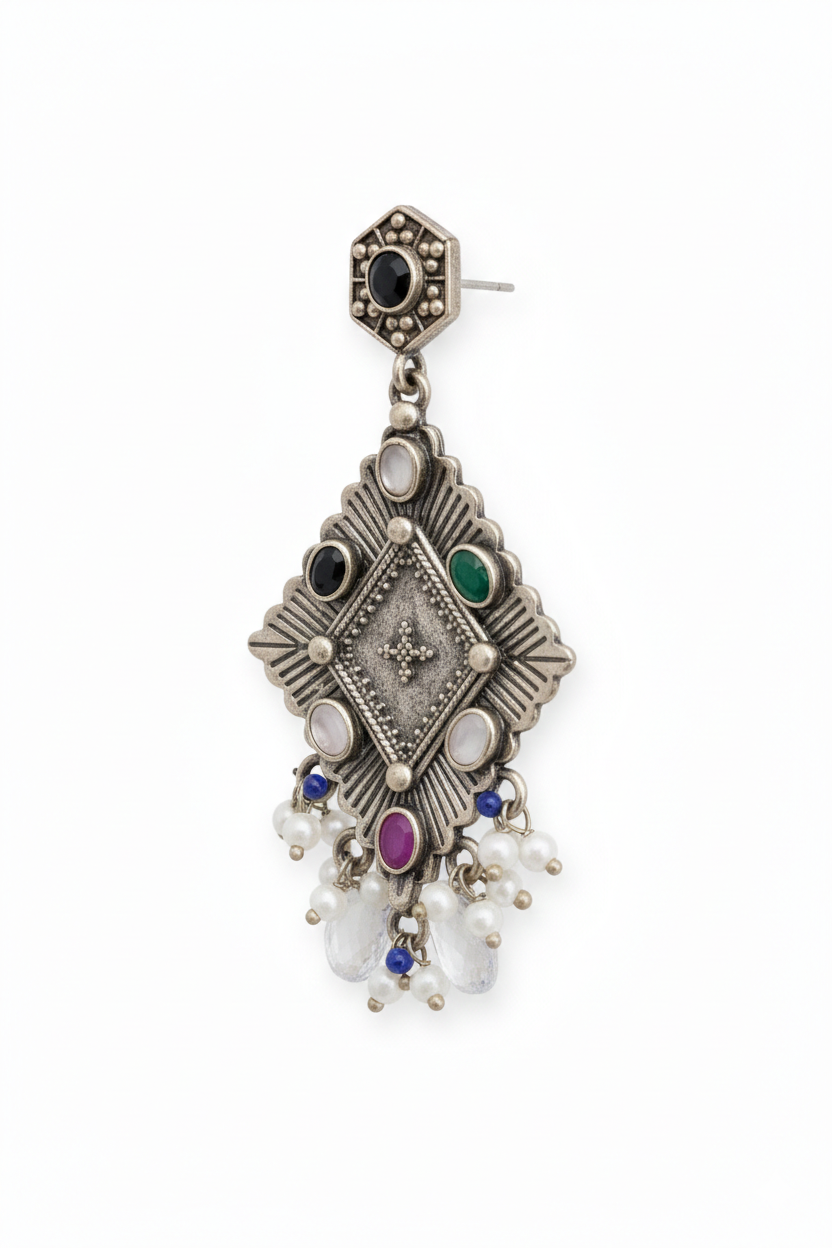 Metal Dangler Earrings-528