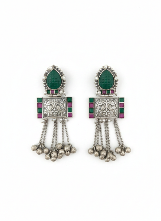 Metal Dangler Earrings-552