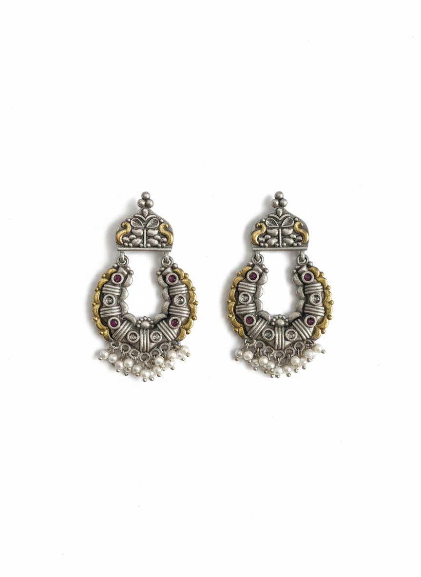 Metal Dangler Earrings-577
