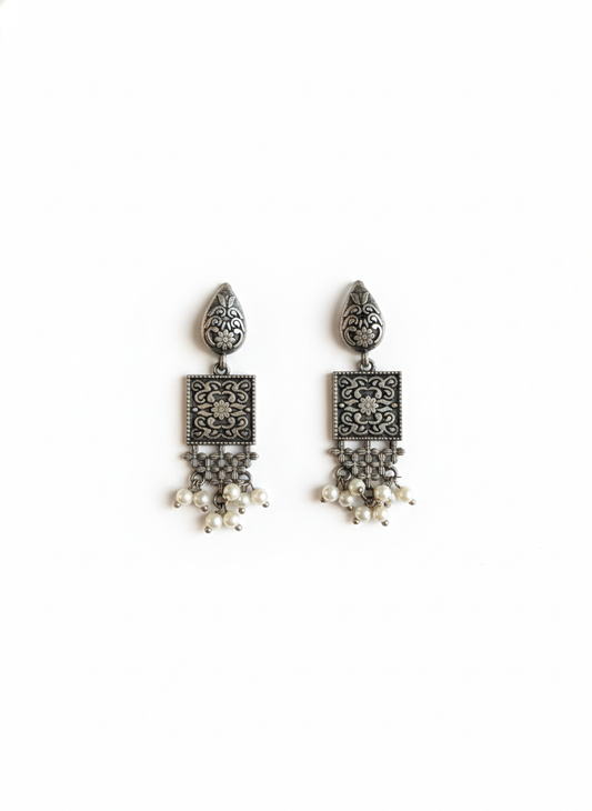 Metal Dangler Earrings-596