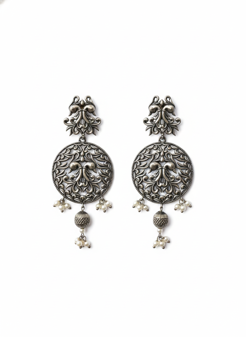 Metal Dangler Earrings-597