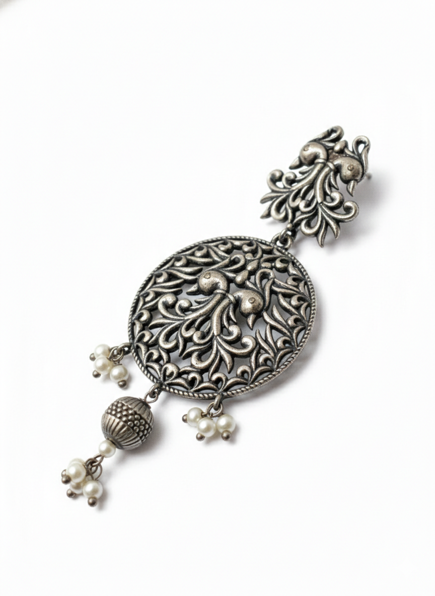 Metal Dangler Earrings-597