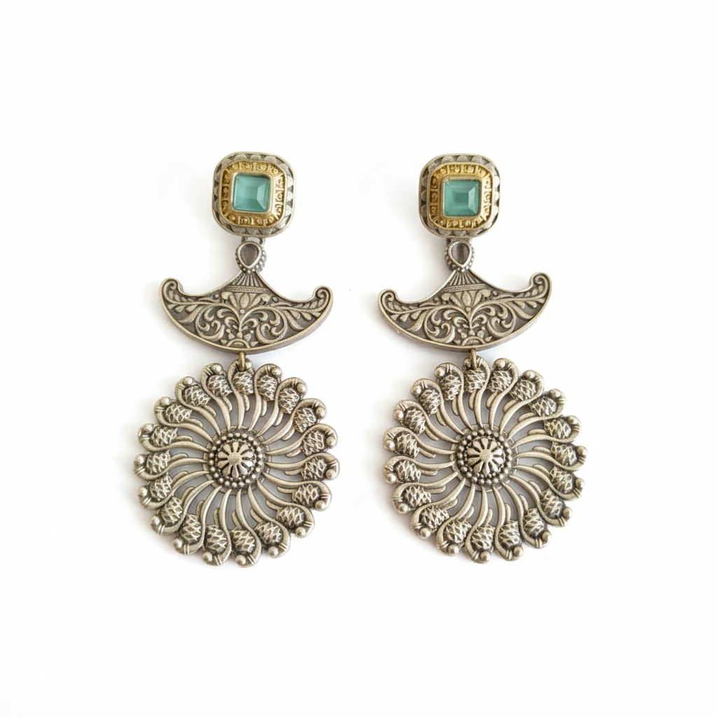 Metal Dangler Earrings-607