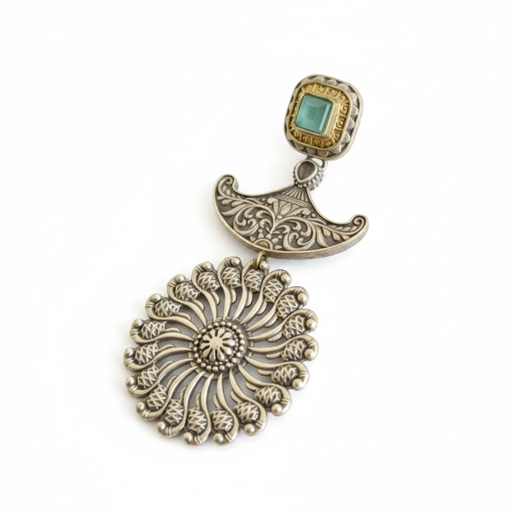 Metal Dangler Earrings-607