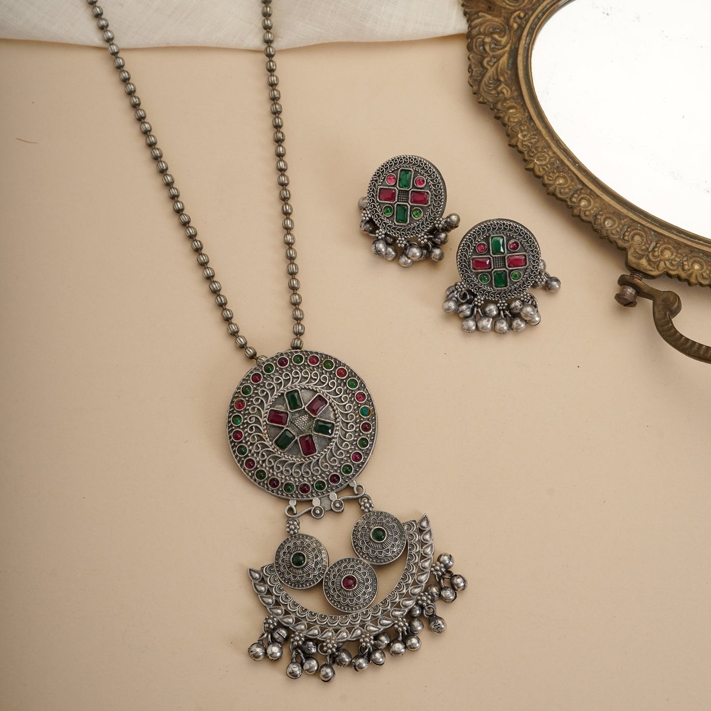 Metal Long pendent Set