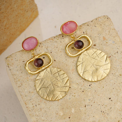 Geometric shaped drop earrings