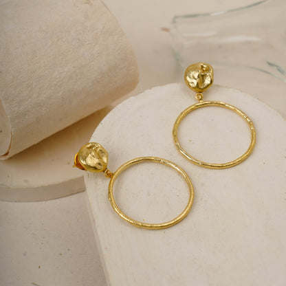 Textured hoop earrings