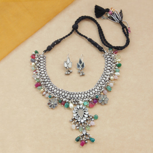 Traditional Colorful Glass Necklace