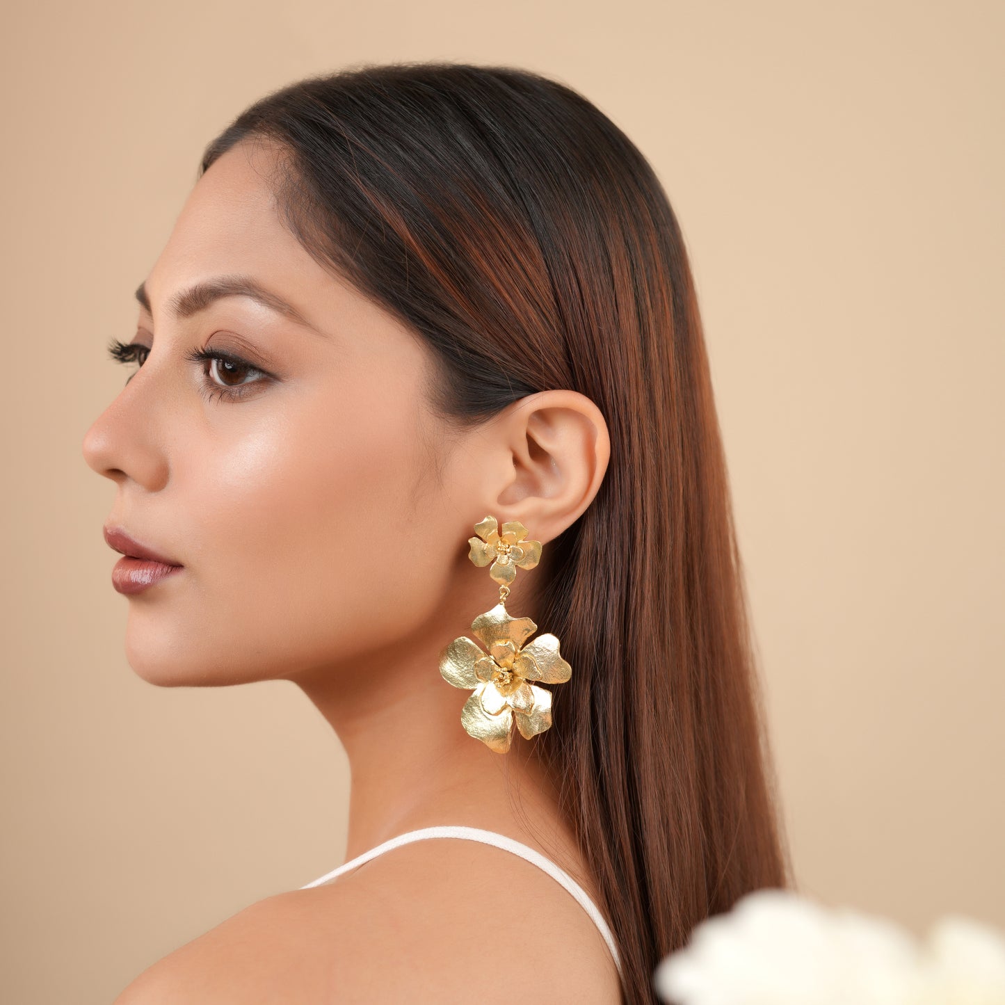 Golden florina earrings