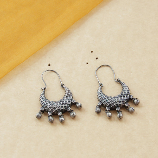 oxidized silver traditional dangle Earrings