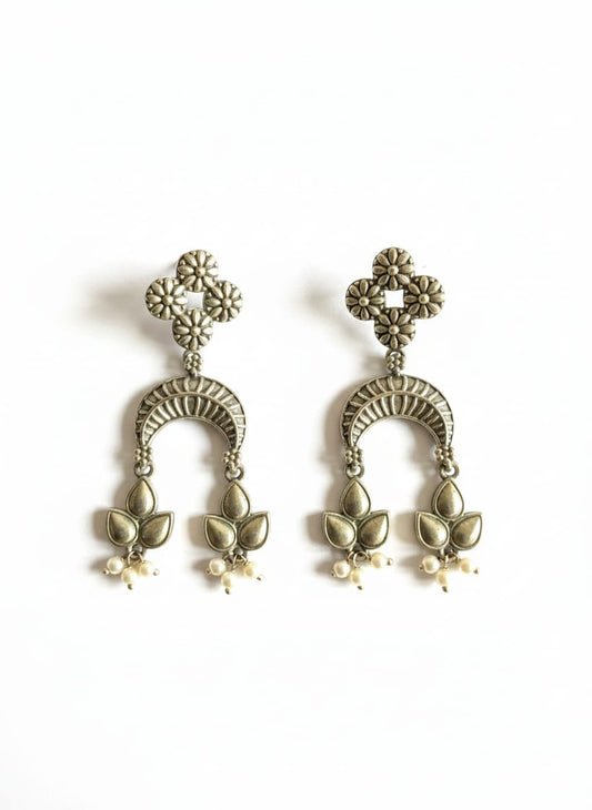 Delicate Moon Metal Dangler Earrings