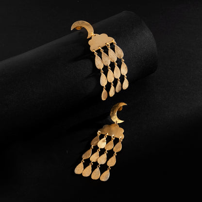 Gold-platted Moon drop Earrings