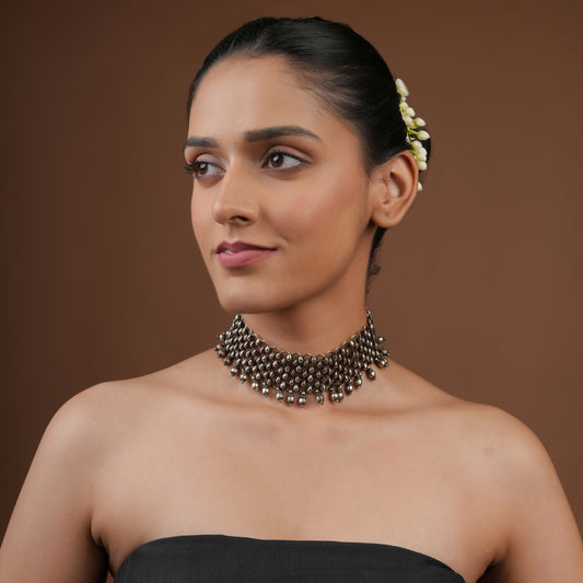 Tribal silver choker Neckpiece